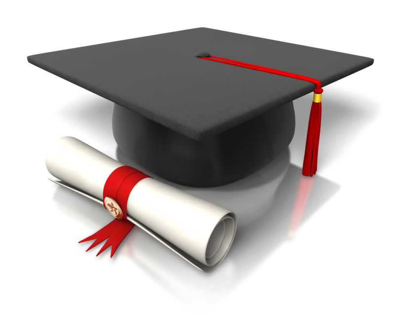 Education icon showing a graduation cap with books representing academic achievement